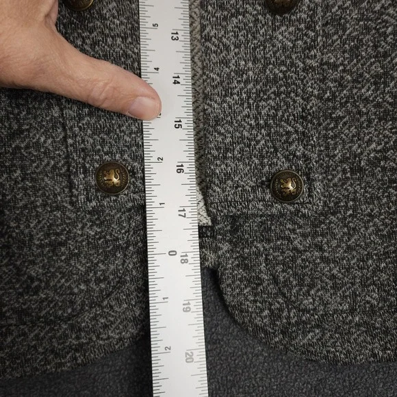 Tommy Hilfiger Women's Blazer Herringbone XXL Gold Button Military Jacket - Picture 5 of 10